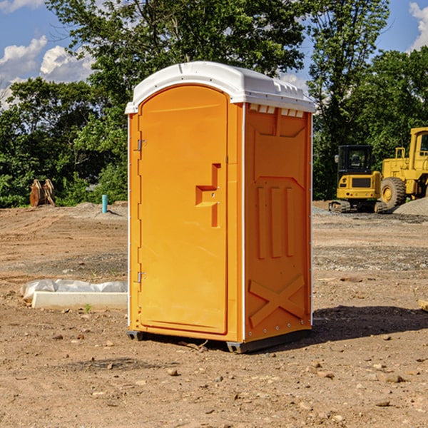 how often are the portable restrooms cleaned and serviced during a rental period in Lodgepole SD